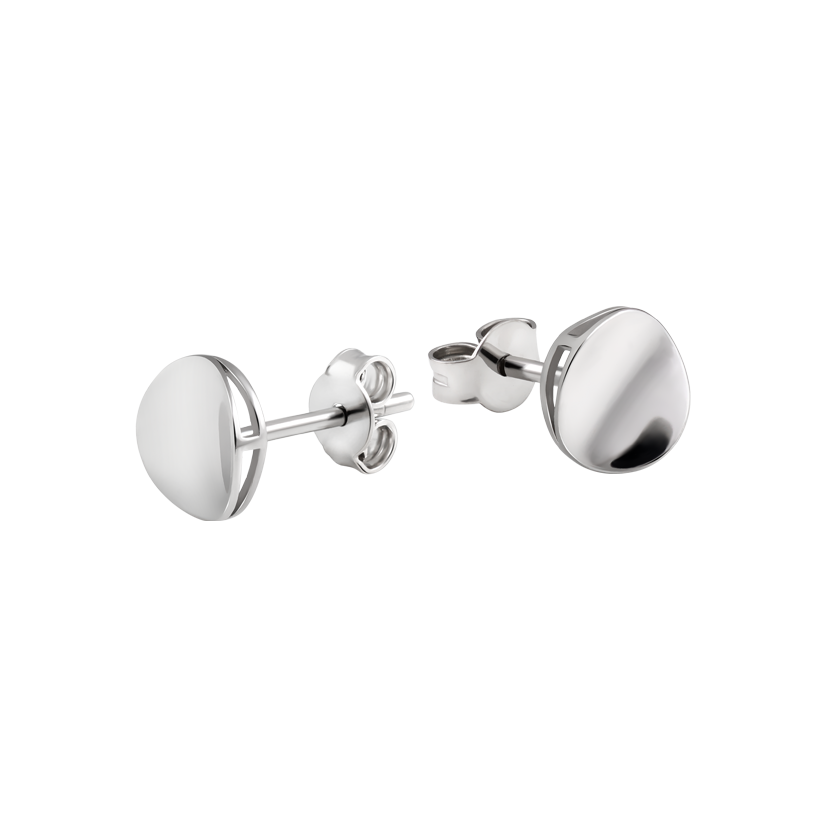 Серьги серебряные пусеты в виде маленьких сфер без камней