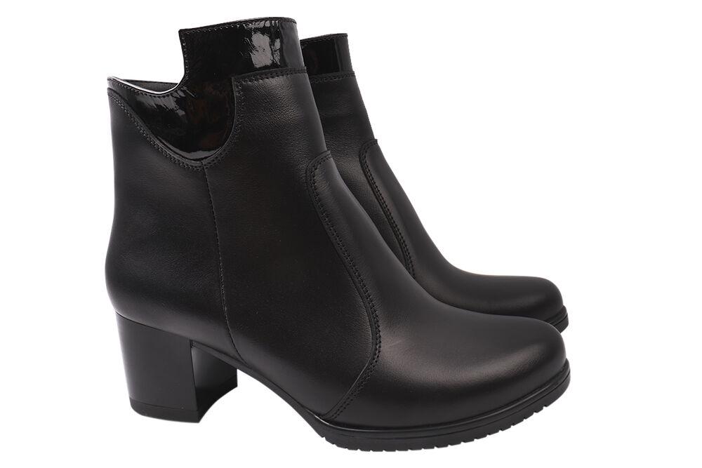 Ботильоны женские R&Y из кожи на большом каблуке р. 37 Черный (31-21DH)
