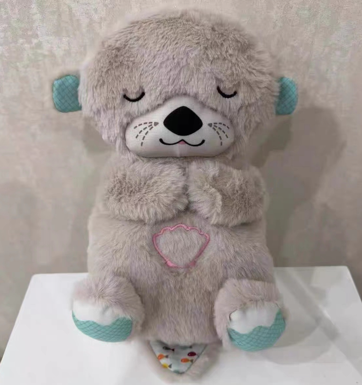 М'яка іграшка Видра з сердечком з функцією нічника із мелодією (123) - фото 3