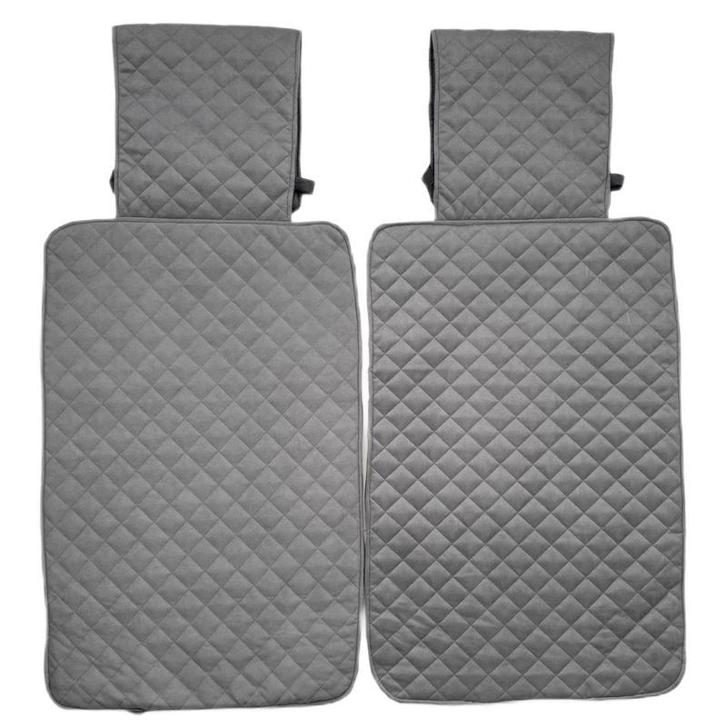 Накидки на сиденье автомобиля с подголовником эко-замша задний комплект Серый (742) - фото 4 Накидки на сиденье автомобиля с подголовником эко-замша задний комплект Серый (742) - фото 4