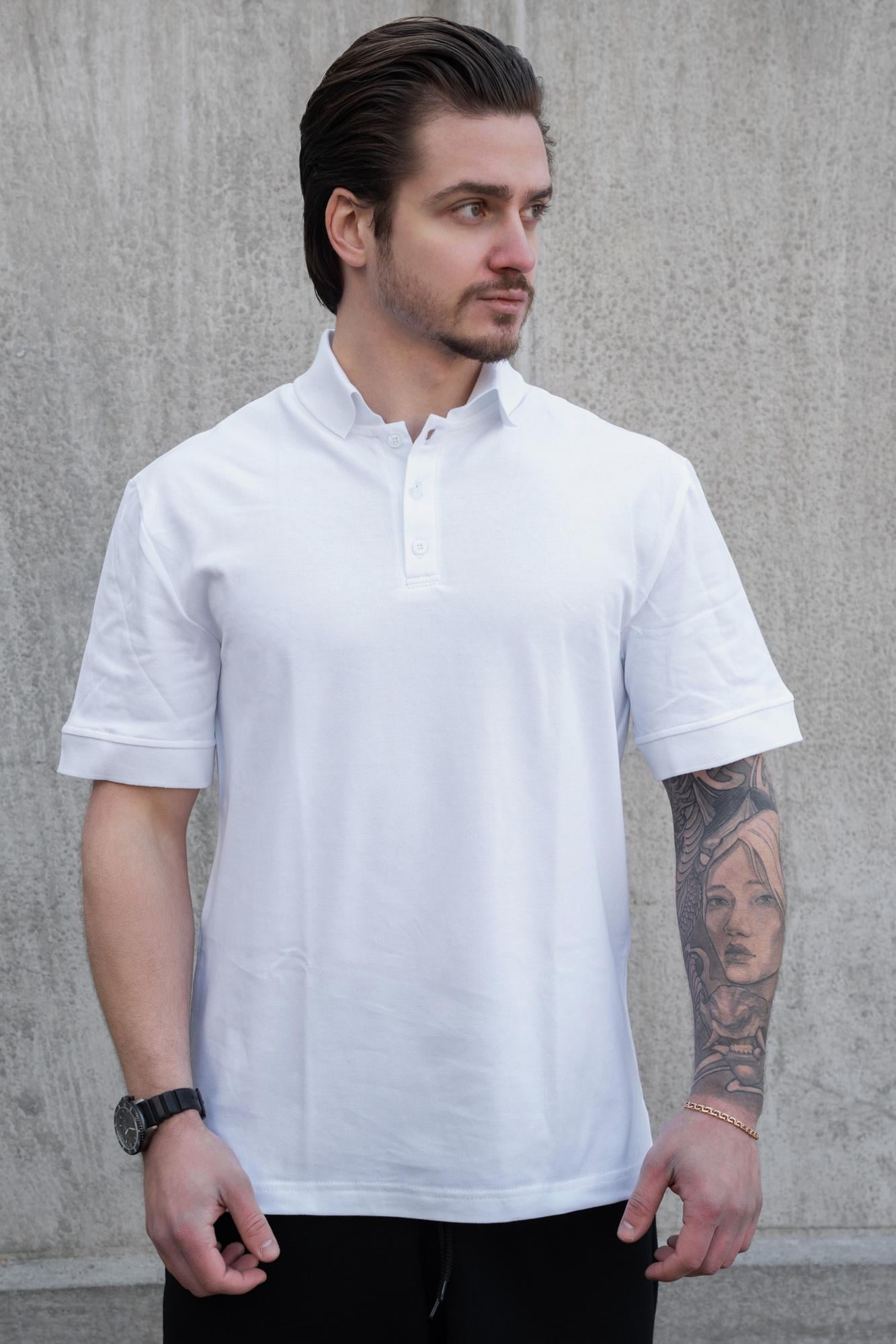 Поло-тенниска с пуговицами Without Polo XL White (XL8056215 8056216)