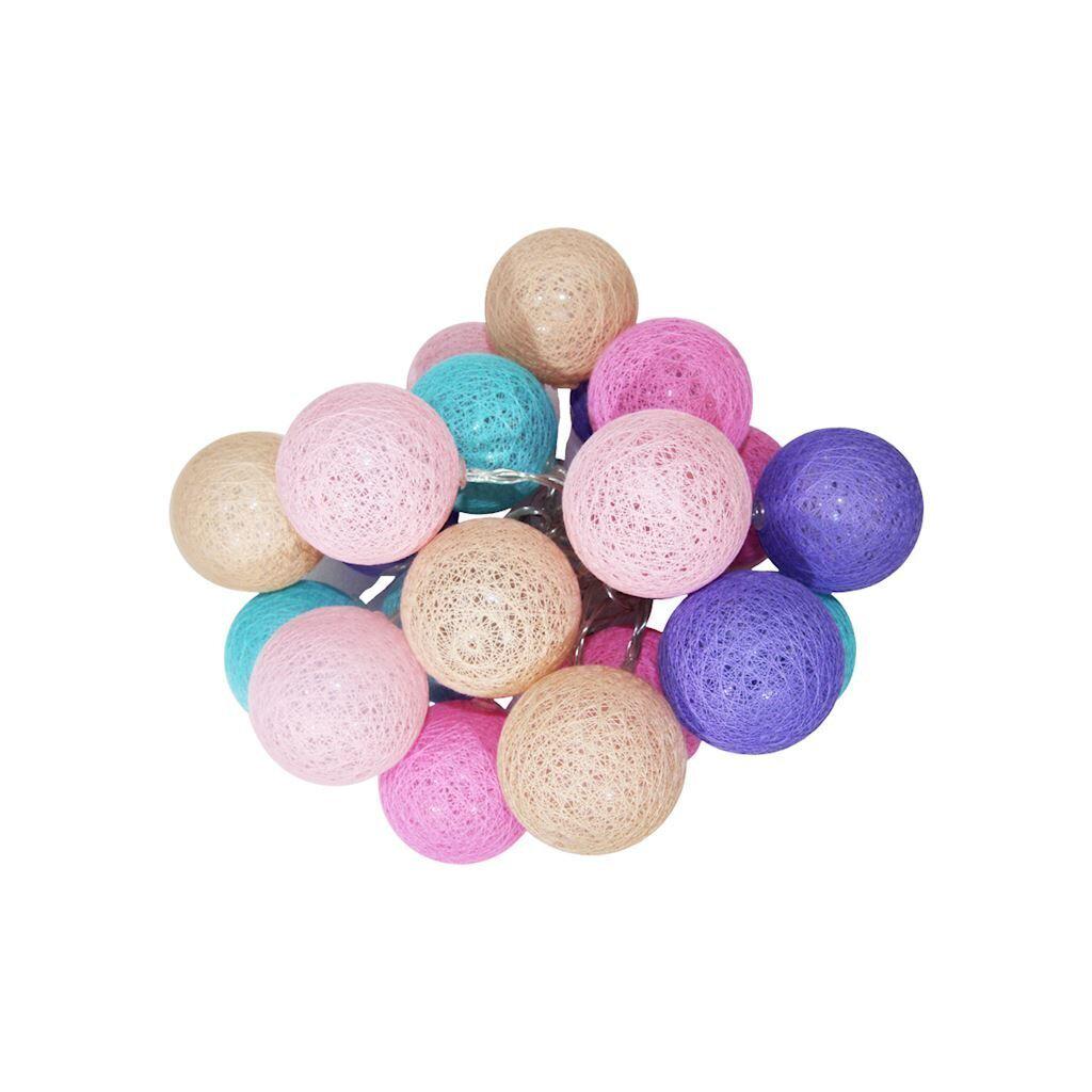 Новогодняя гирлянда нить шарики 10 Led прозрачный провод 2 м Белый тёплый (472826-Prob)