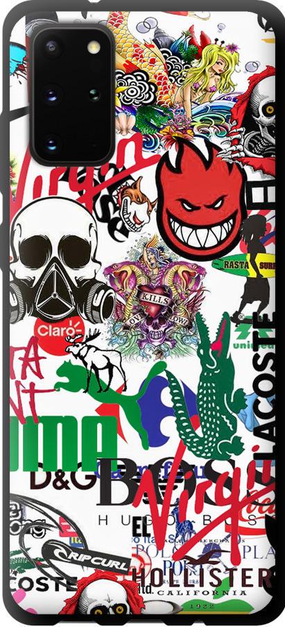 Чехол на Samsung Galaxy S20 Plus Many different logos (4022b-1822-42517)