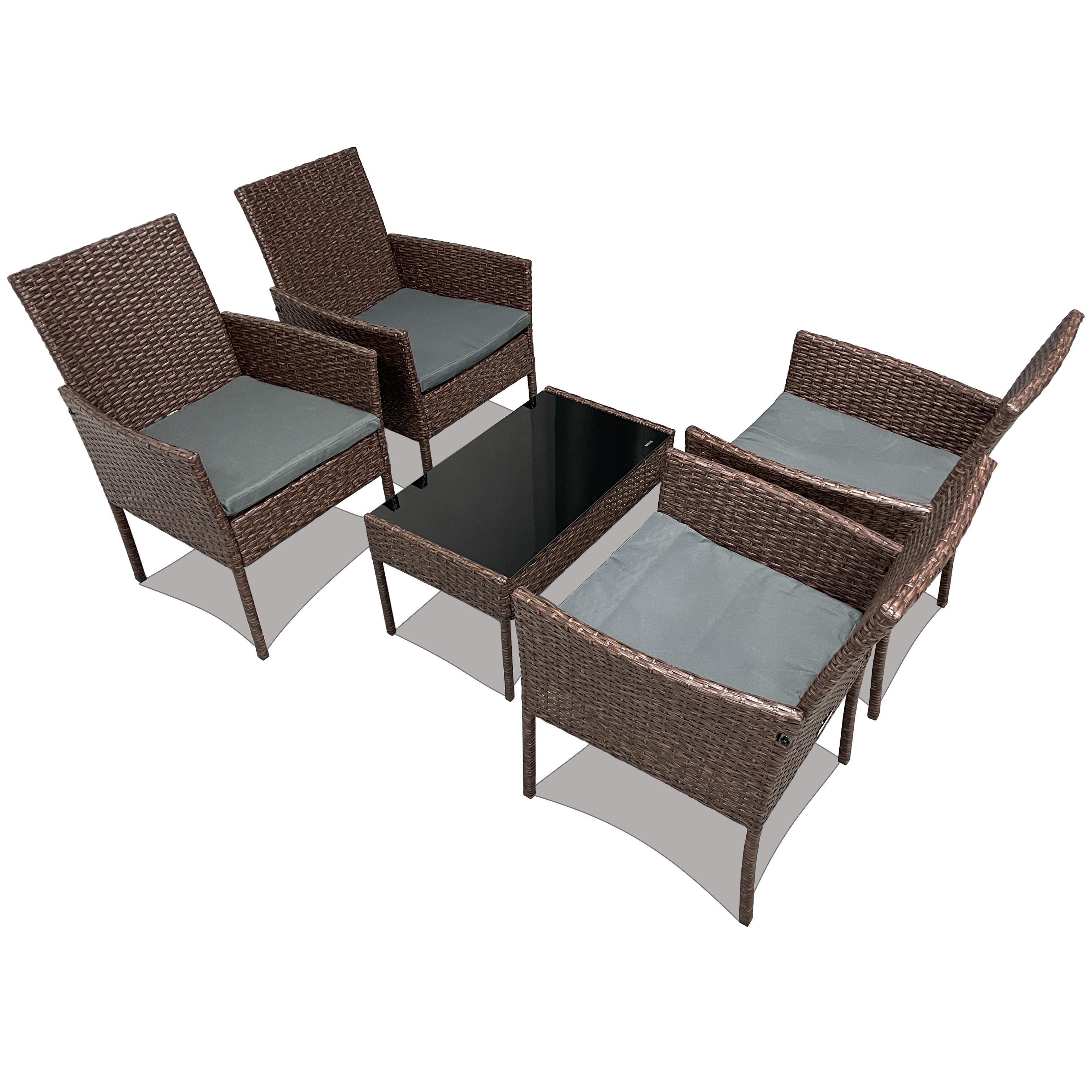 Набор садовой мебели Lounge Loft Белкони Макси из ротанга Темно-коричневый (110 Brown)