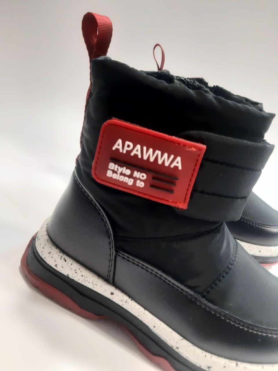 Ботинки зимние Apawwa для мальчика р. 28 17,8 см Черный (1005 D black) - фото 4