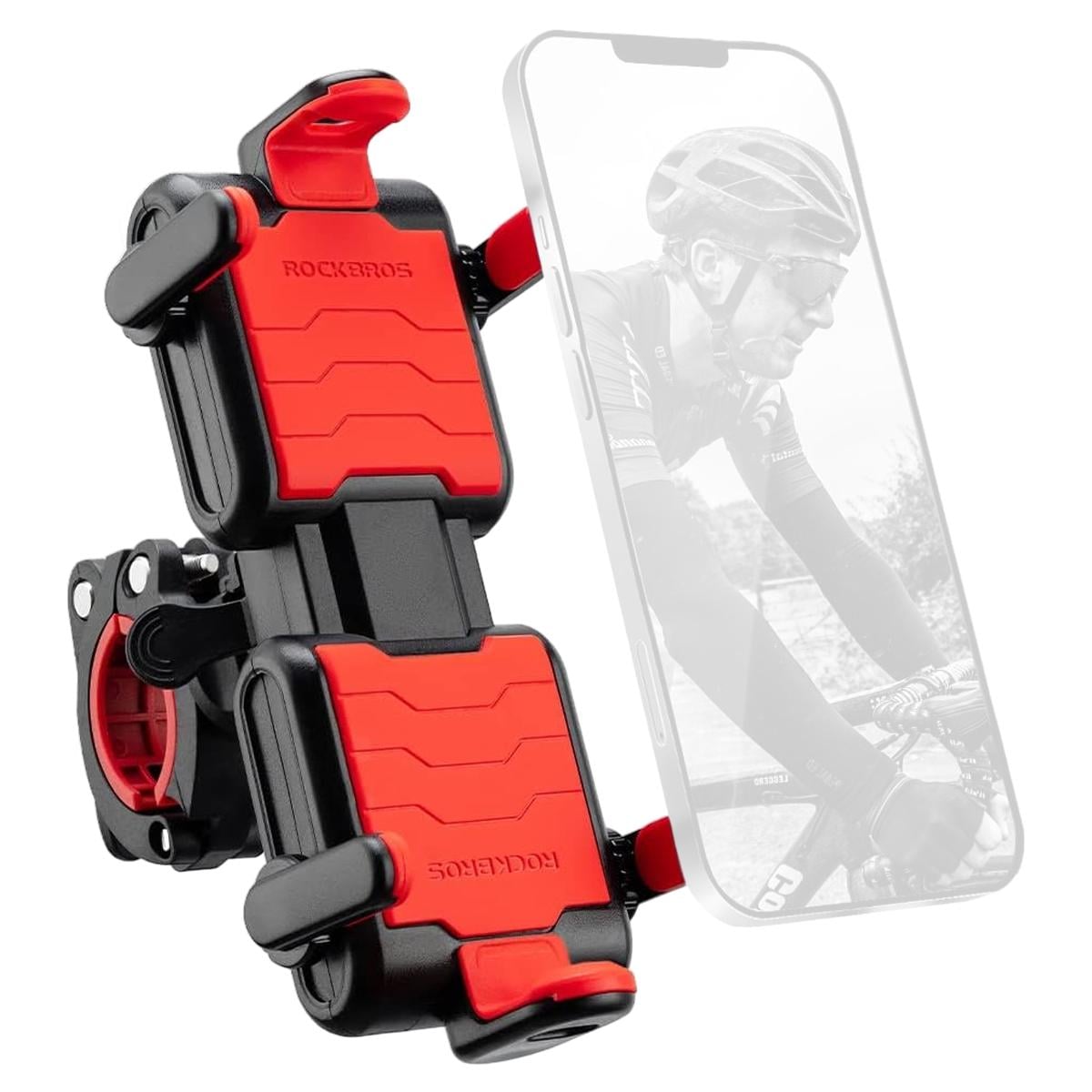 Тримач для телефону на велосипед ROCKBROS ABC1001 Чорний з червоний (RB-ABC1001-4797)
