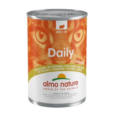 Консервированный корм Almo Nature с индейкой для взрослых кошек 400 гр.