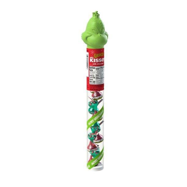 Трость с конфетами большая KISSES Grinch Holiday Milk Chocolate 68 г (1808)