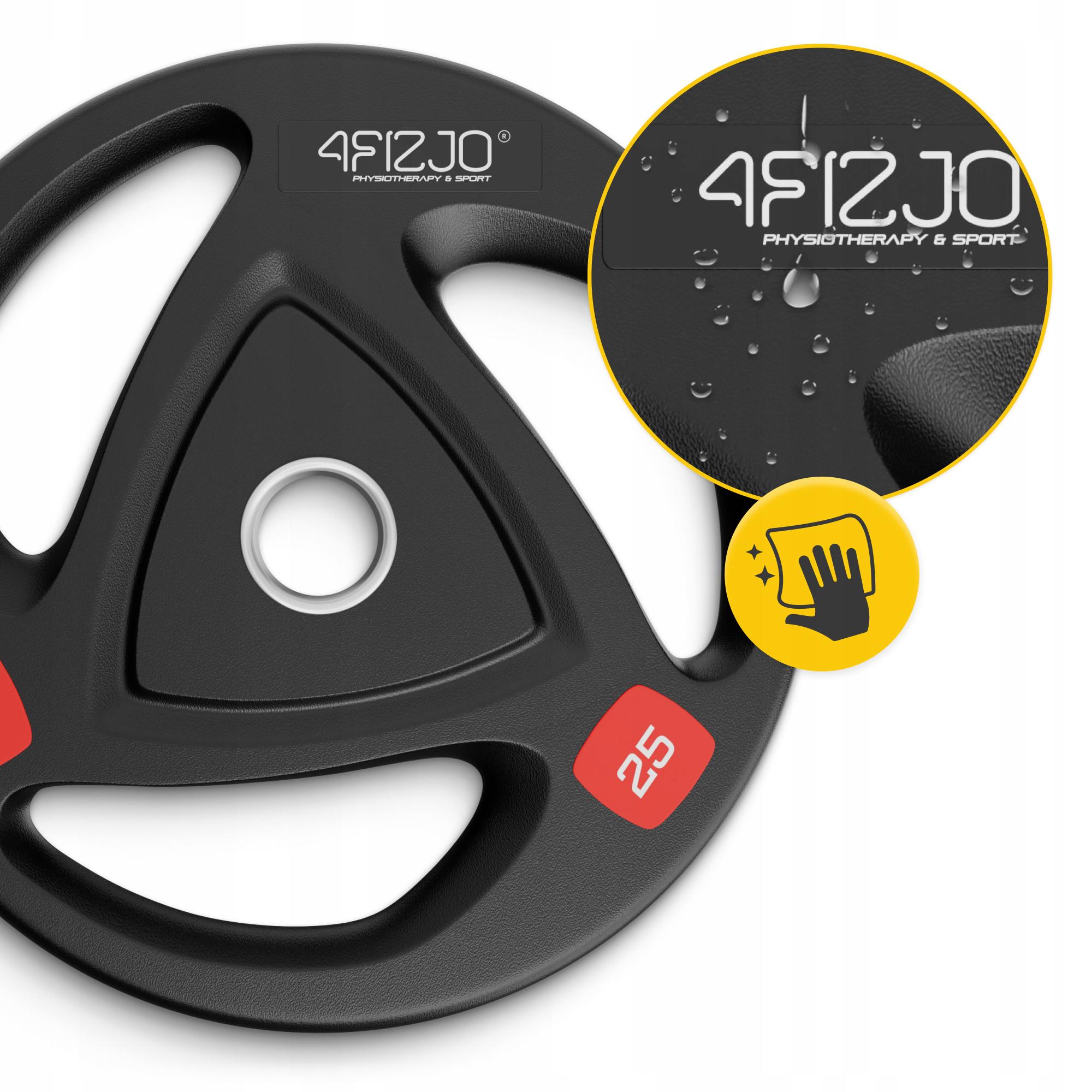 Диск олімпійський 4fizjo металевий/прогумований 1 шт. 25 кг 51 мм Black (P-5905973401302) - фото 5 Диск олімпійський 4fizjo металевий/прогумований 1 шт. 25 кг 51 мм Black (P-5905973401302) - фото 5