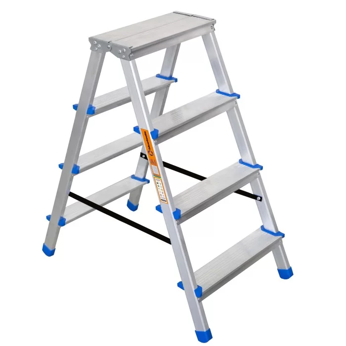 Стременка алюминиевая BLUETOOLS Expert двусторонняя 4 ступени (160-9072) Стременка алюминиевая BLUETOOLS Expert двусторонняя 4 ступени (160-9072)