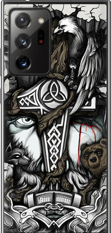 Чехол на Samsung Galaxy Note 20 Ultra Тату Викинг (4098t-2051-42517)