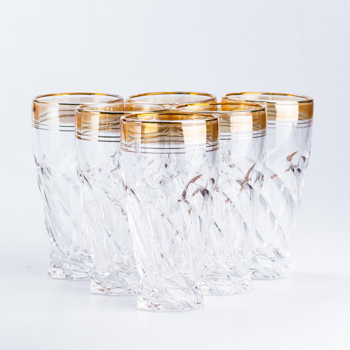 Набор стаканов Vermont фигурные высокие 6х250 мл Желтый (HP568) Набор стаканов Vermont фигурные высокие 6х250 мл Желтый (HP568)