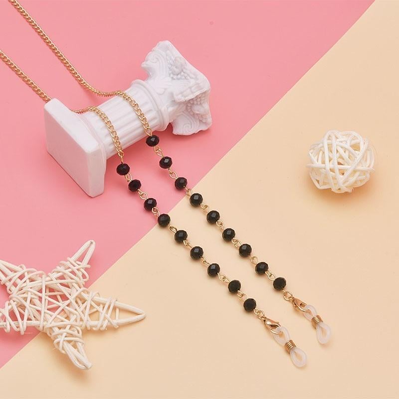 Ланцюжок для окулярів Tenderness 4 10202 Золотистий з чорним (4547990) Ланцюжок для окулярів Tenderness 4 10202 Золотистий з чорним (4547990)