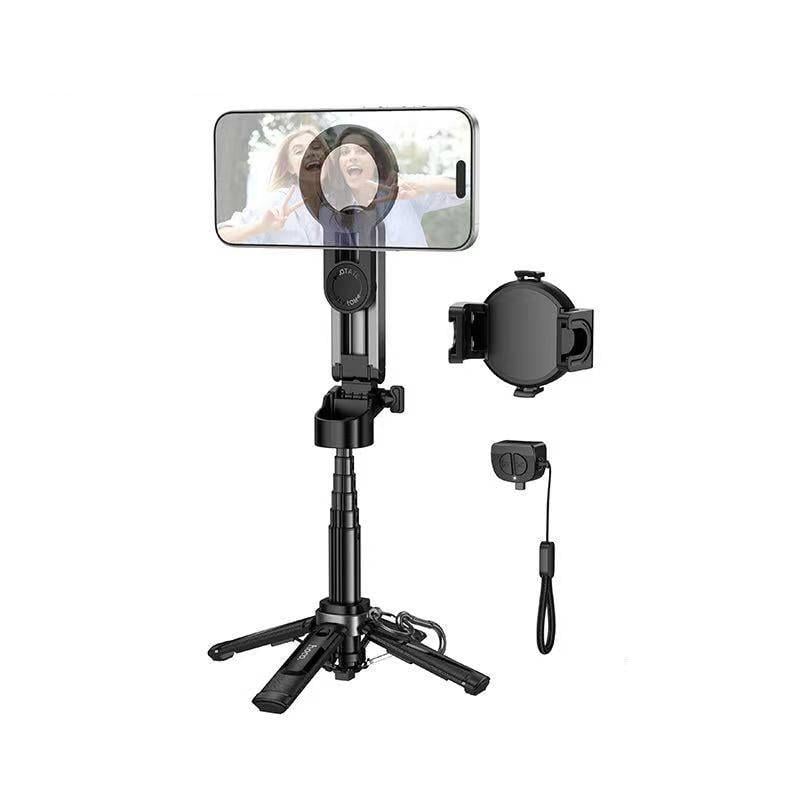 Селфі-монопод Hoco K27 Pro Magic mini live broadcast stand(pull clip+magnetic focusing version) Black (24889)