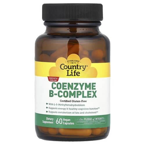 Комплекс витаминов группы В Country Life Coenzyme B-Complex 60 Vegan Capsules (CLF-06418)