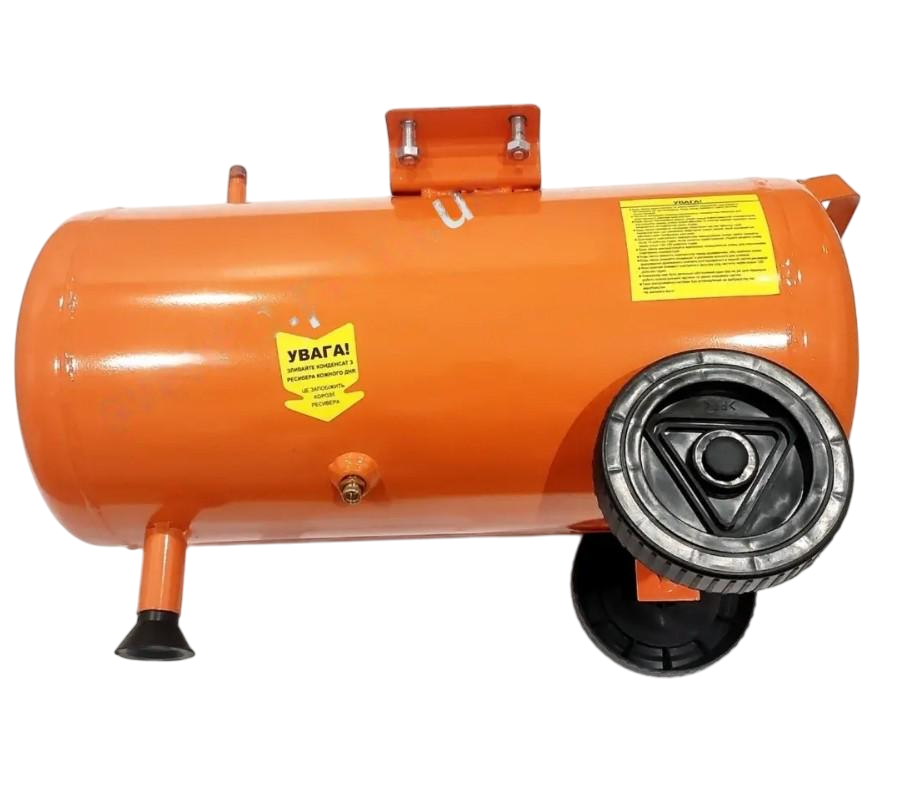 Ресивер для компрессора Сталь КСТ-24 с колесами сливная пробка для конденсата 25 л (1365465444)