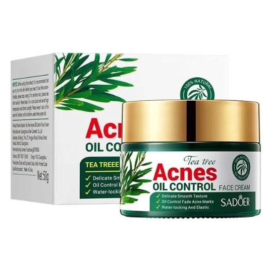 Крем для лица против акне Sadoer Tea Tree Acnes Oil Control с чайным деревом 50 г (2112351785)