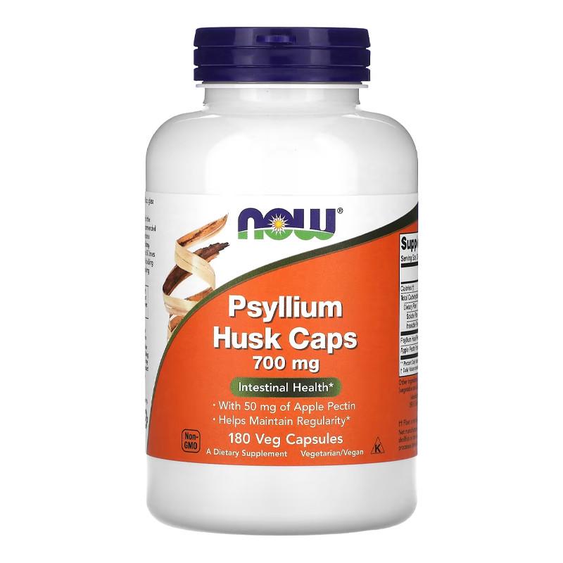 Лушпиння насіння подорожника NOW Psyllium Husk Caps 700 mg 180 капс. (19009-01)