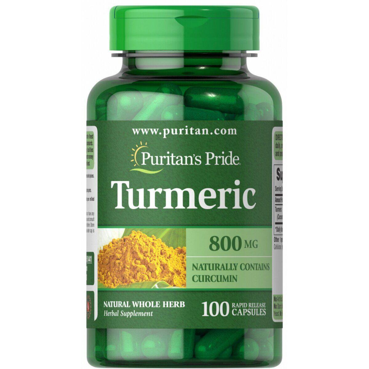 Куркума Puritan's Pride Turmeric 800 мг 100 capsules