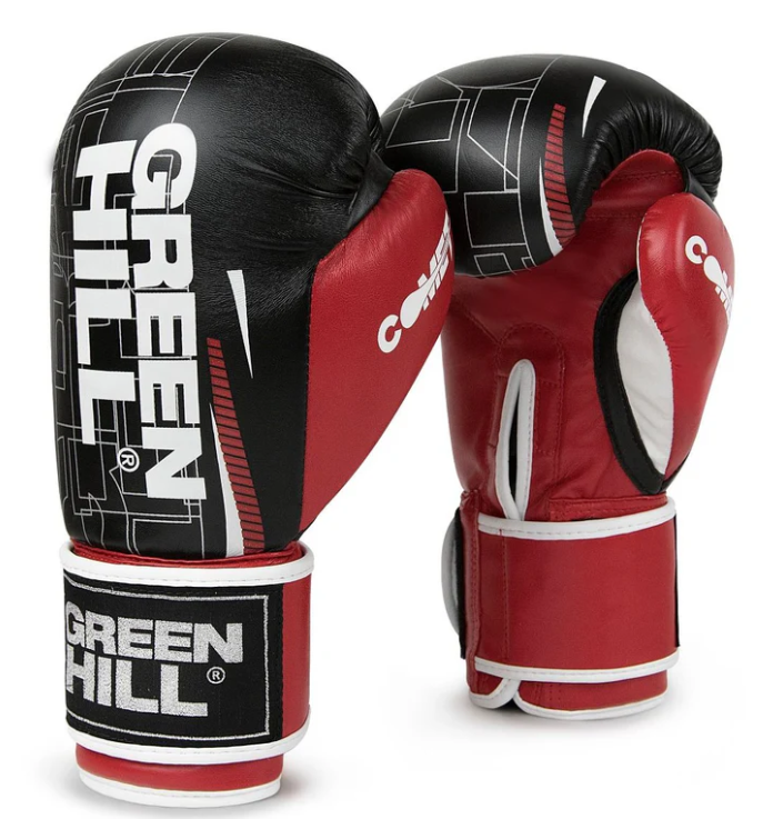 Боксерские перчатки Green Hill COMET искусственная кожа р. 10 Красный (8585053829241)