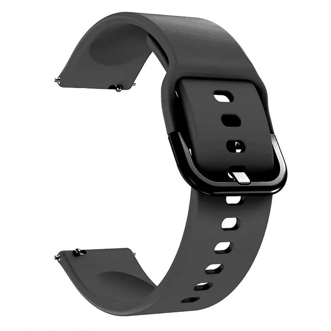 Ремешок силиконовый универсальный для Amazfit GTR 4/GTR 3 Pro/GTR 2e/GTR 47 мм 20 мм Black (sr20L02 b)