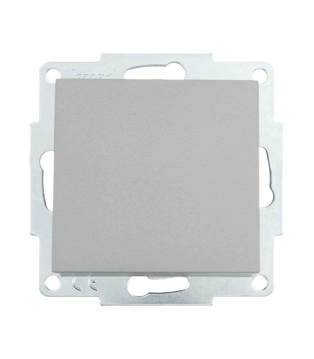 Выключатель одноклавишный Lezard Vesna Серый (27549262)