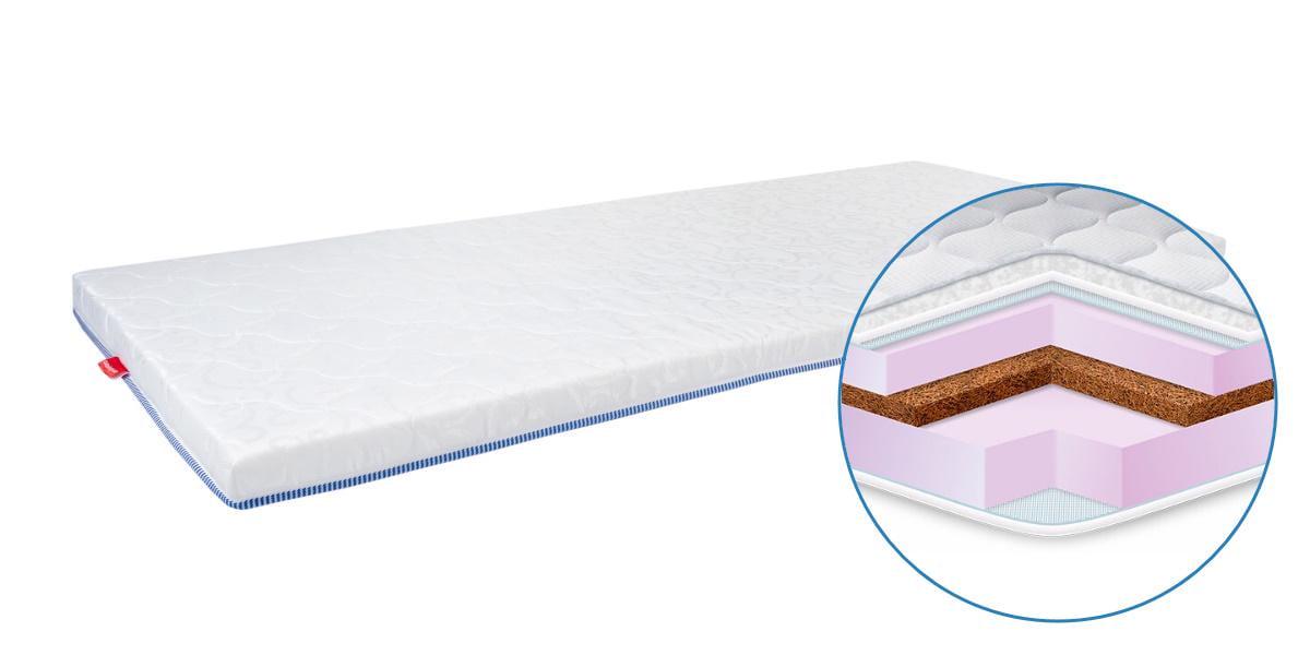 Матрас-топпер тонкий Eurosleep Slim Cocos Mix 180х190 см с чехлом