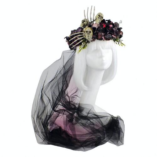 Веночек Milana Skeleton с фатой SETA Decor 19-985