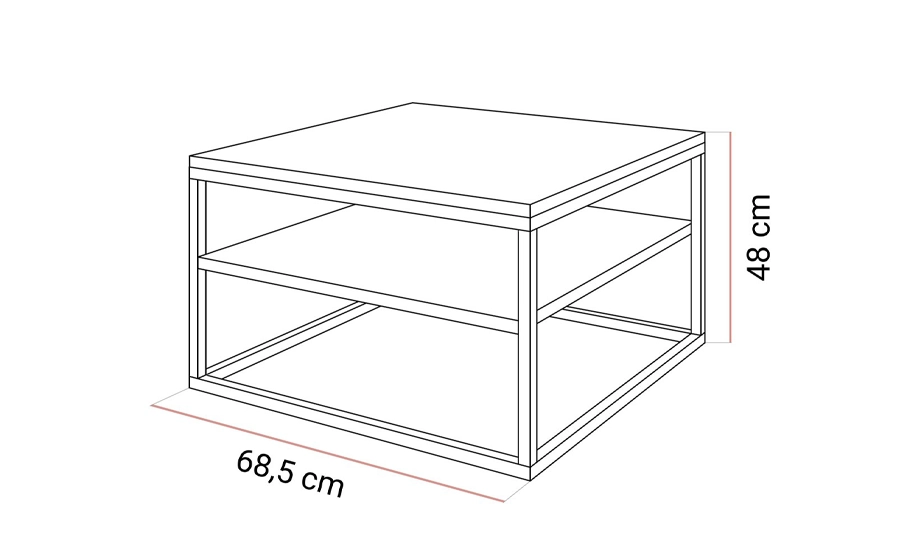 Журнальний стіл Отто 68,5х68,5 см Чорний (2147486781) - фото 3 Журнальний стіл Отто 68,5х68,5 см Чорний (2147486781) - фото 3