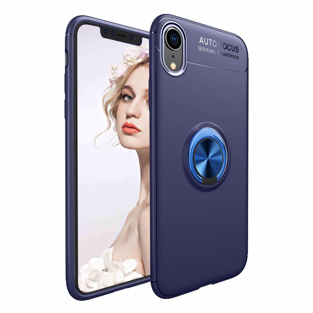 Чехол с кольцом Auto Focus для Apple iPhone XR Blue (08549-28)
