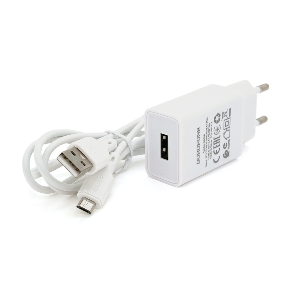 Набір зарядних пристроїв Borofone BA68A USB Micro USB 2,1A 1 м (26612396)