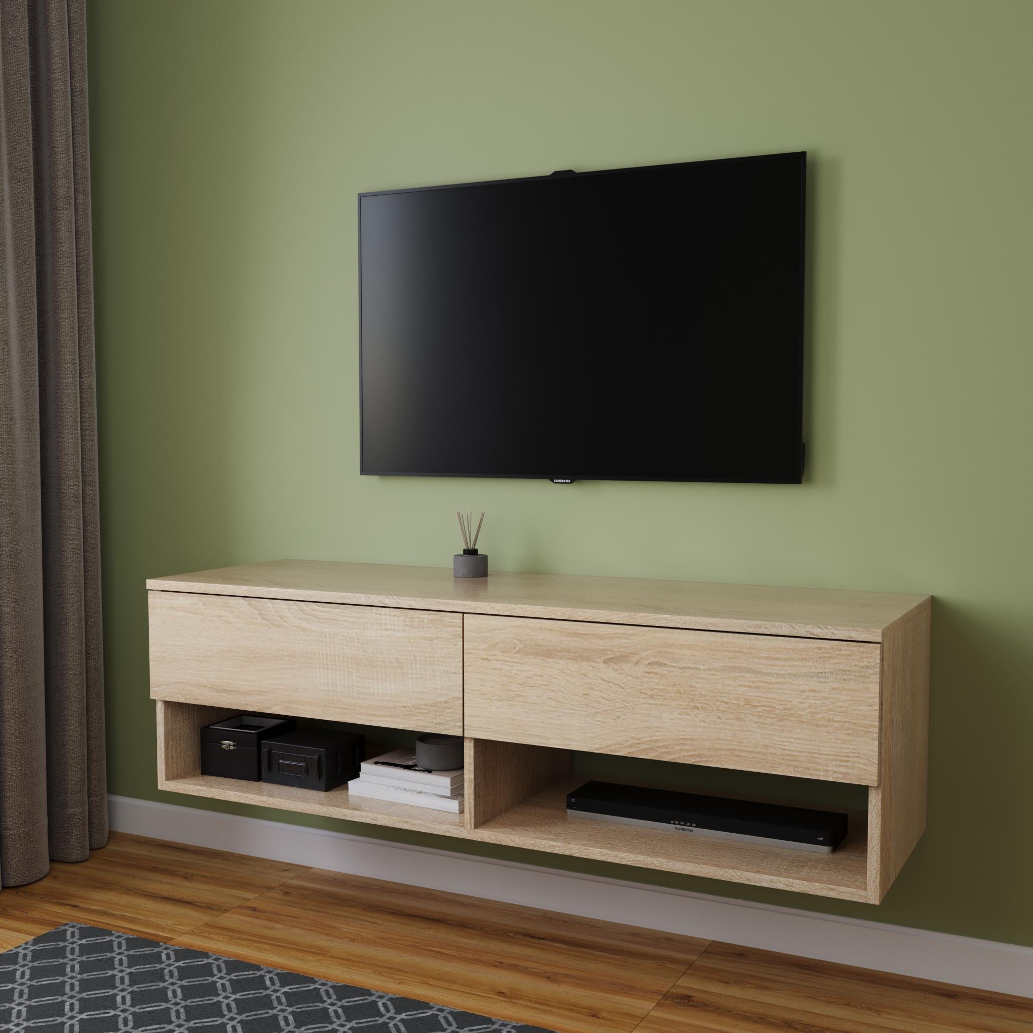 Тумба навісна під ТВ для вітальні/спальні 1200х360х380 мм Дуб Сонома (Istad)