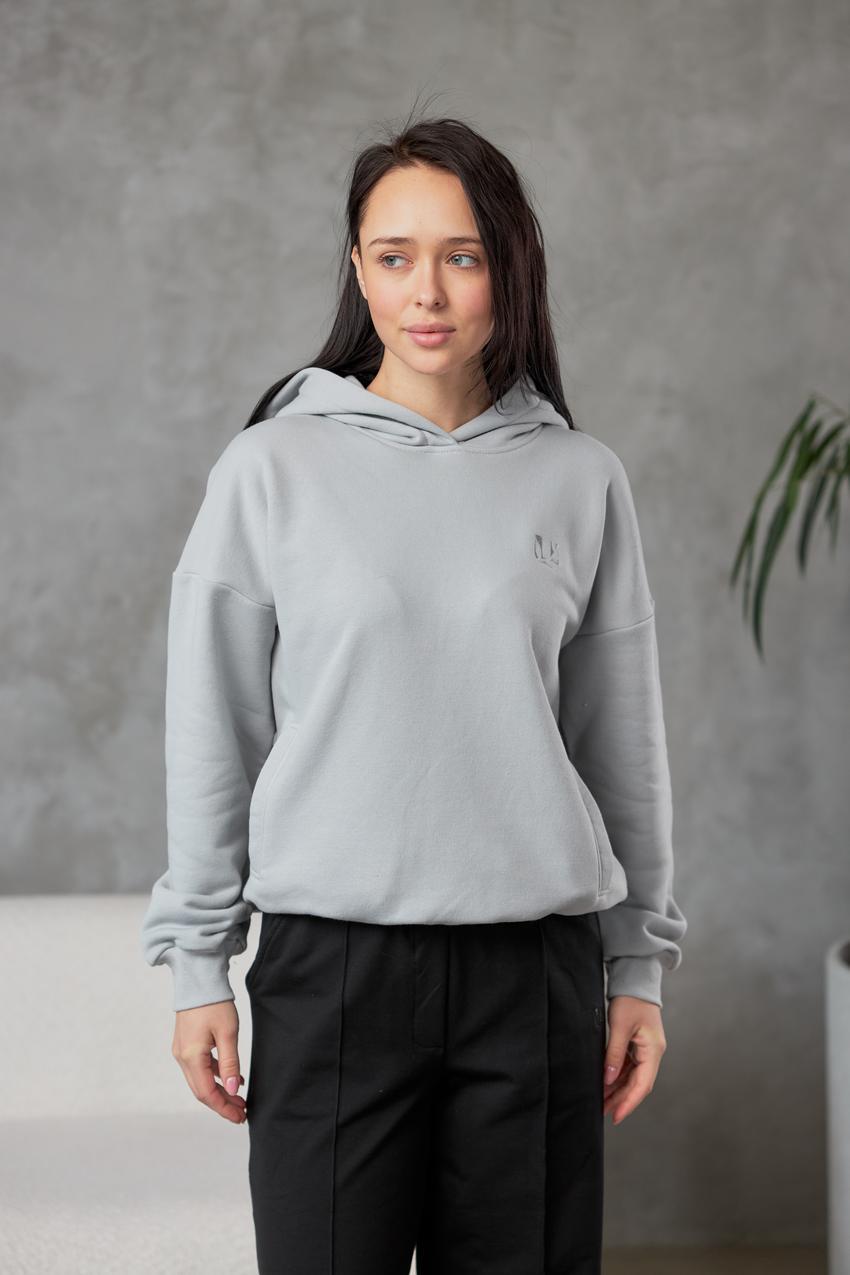Худи женское М175.3 M Пепельный (840-1-61) Худи женское М175.3 M Пепельный (840-1-61)