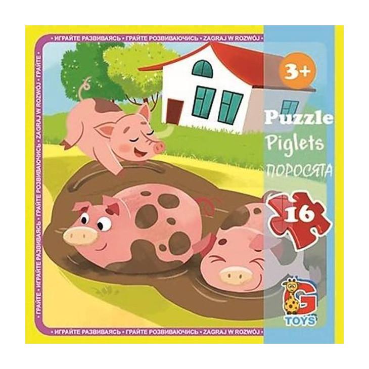 Пазлы детские картонные G-Toys Ферма 16 эл. (IP-177-P-749)