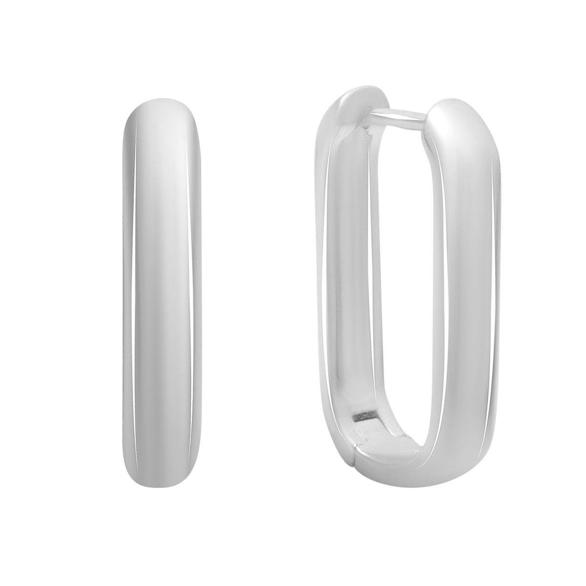 Срібні сережки-кільця у мінімалістичному дизайні