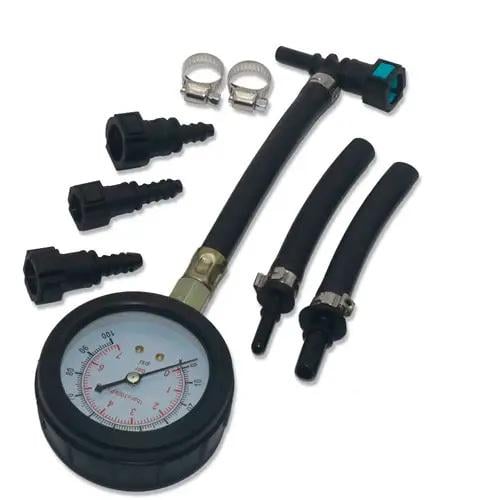 Набор для проверки давления топлива MasterTool манометр 0-100 psi с переходниками для авто/мото (9d84232e)