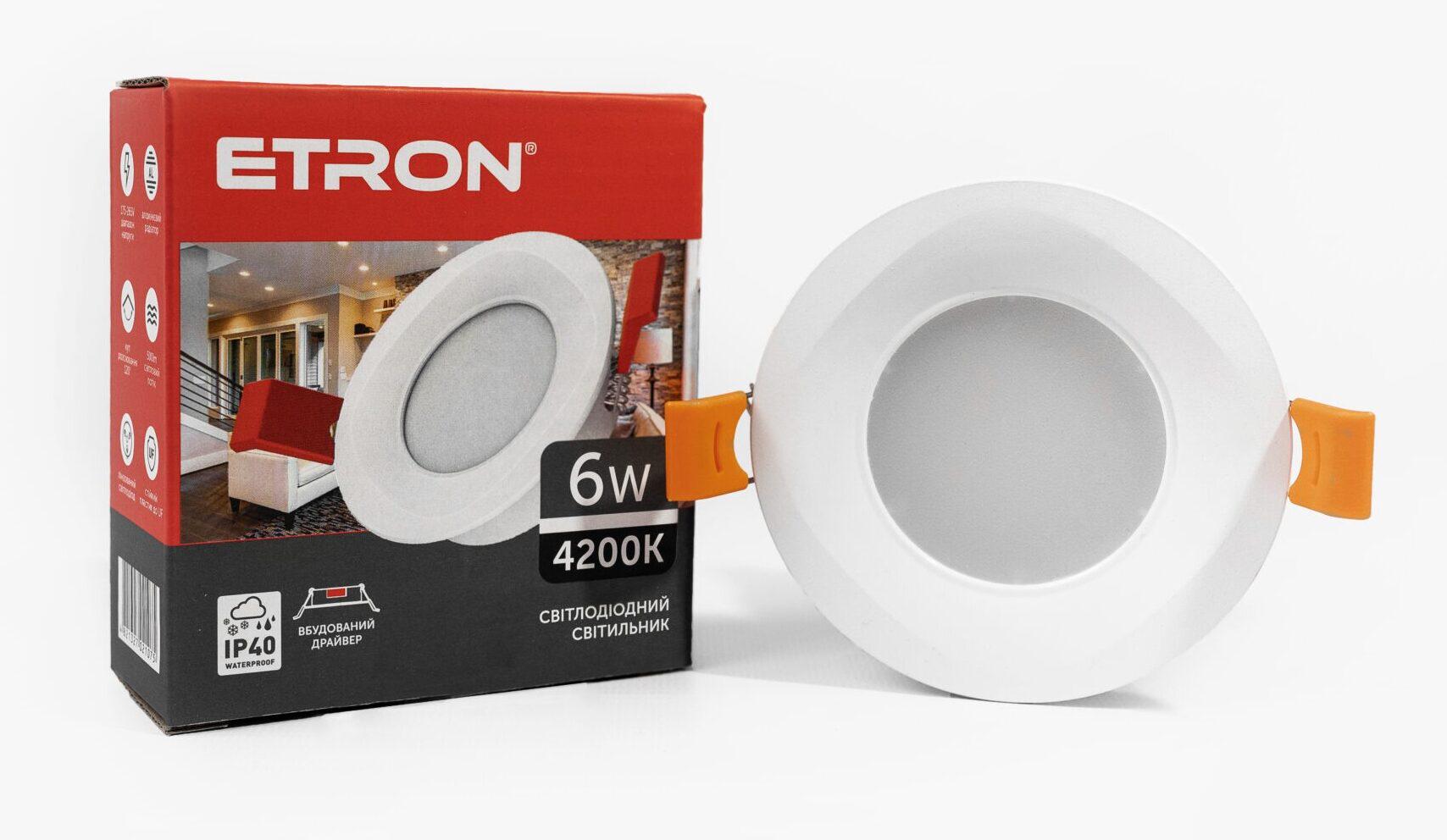 Светодиодный светильник ETRON Decor 1-EDP-622 6 Вт 4200K IP40 круг (20194)