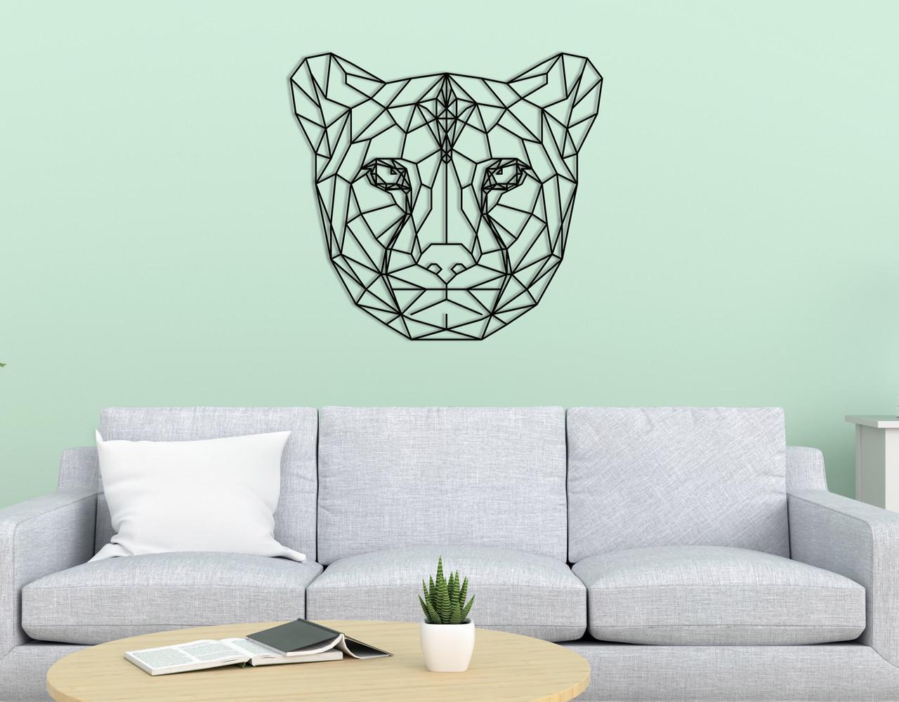 Декоративное панно на стену Upwood Decor Cheetah 76,3х70 см Black (1584285277)