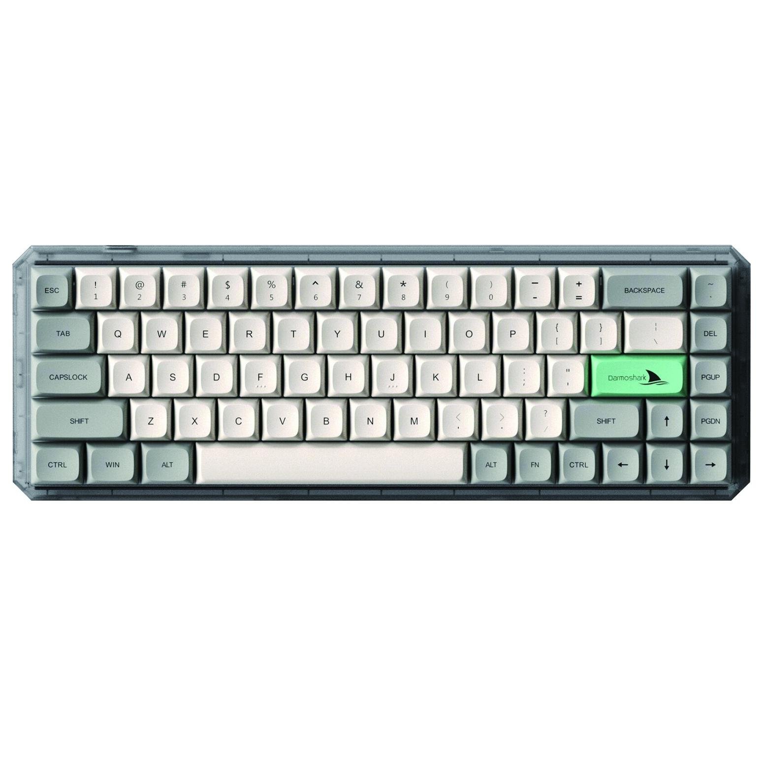 Клавиатура механическая Motospeed Darmoshark K5 Gateron Yellow Pro RGB 2,4G USB Light Gray (626314)