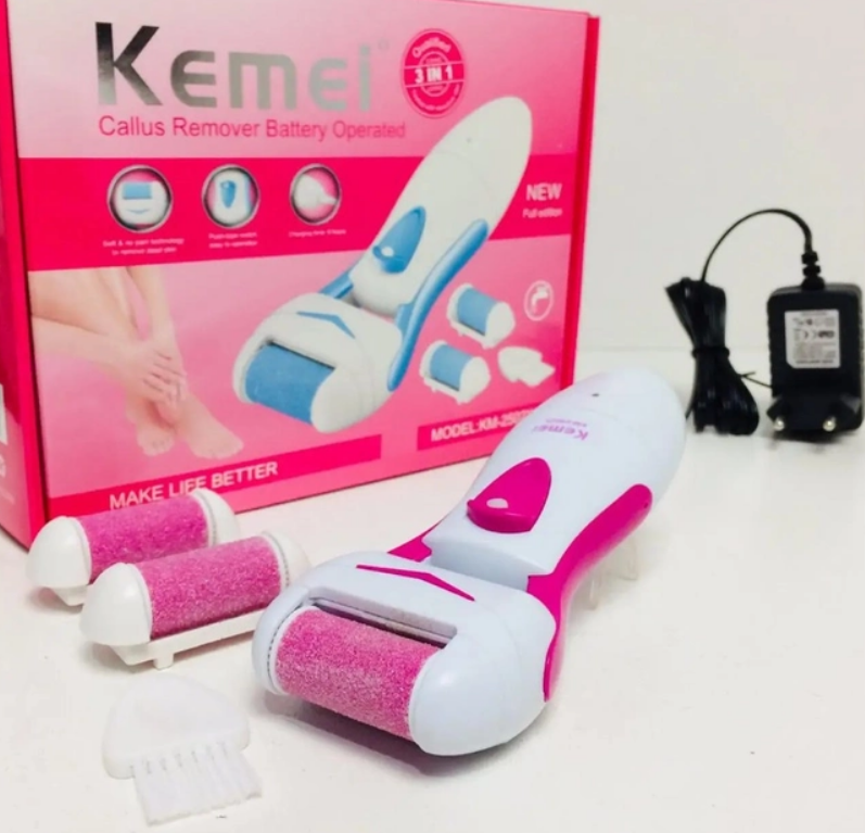 Пилка электрическая Kemei KM-2502X для омертвевшей кожи Pink (D2502351) - фото 8 Пилка электрическая Kemei KM-2502X для омертвевшей кожи Pink (D2502351) - фото 8