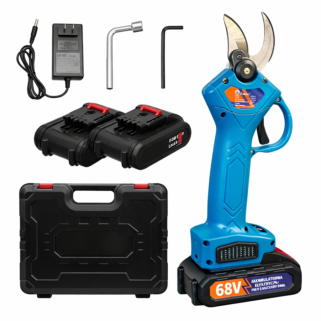 Секатор аккумуляторный Domotec 68V с 2 аккумуляторами в кейсе (68068)