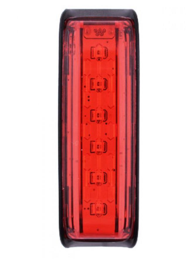 Велосипедная задняя фара AYQ-0115-6SMD microUSB 5 режимов Red (8432927)