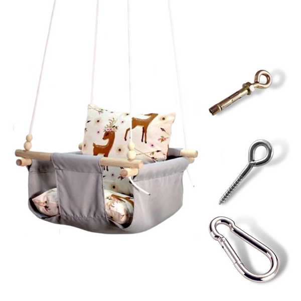 Детская качеля Infancy Оленята Серый (10072954) Детская качеля Infancy Оленята Серый (10072954)