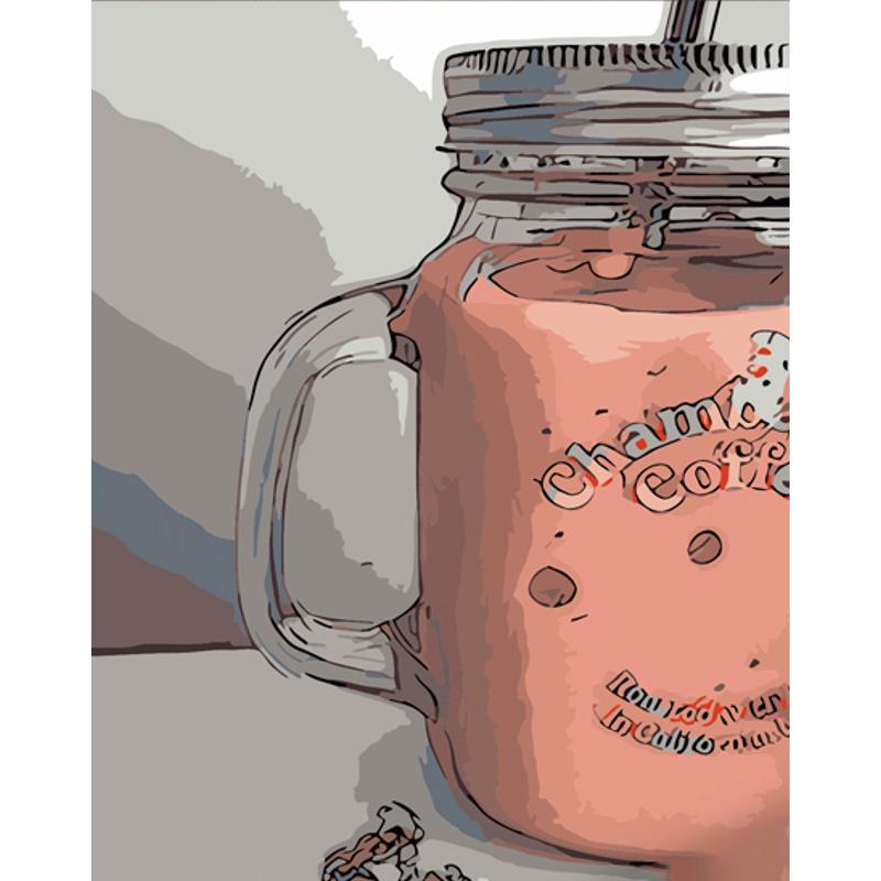 Картина по номерам Strateg Премиум Розовое смузи 40х50 см (DY330)