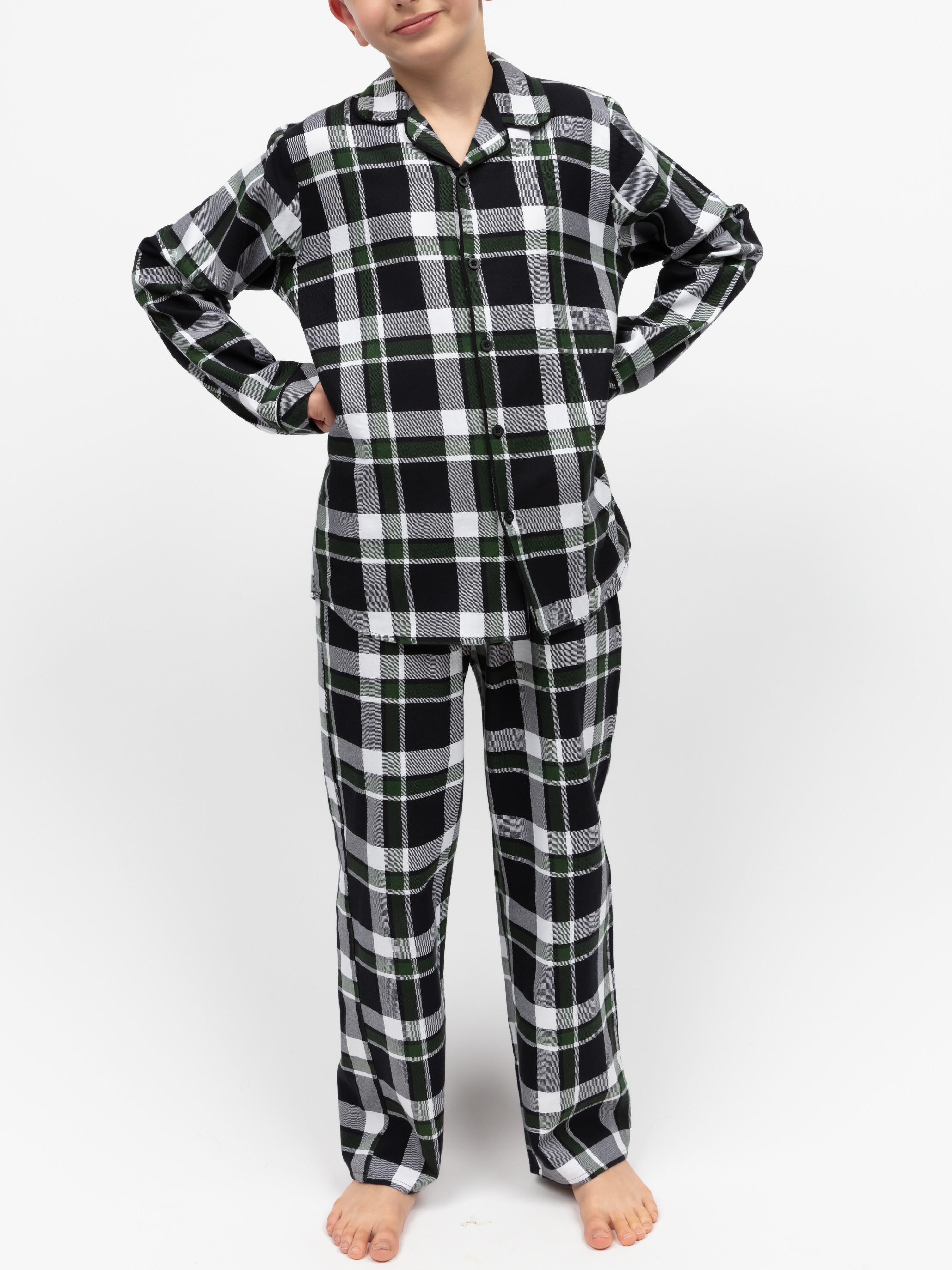 Пижама для мальчика CYBERJAMMIES 3158OLE 8-9 лет/134 см Оливковый в клетку (5051877619548)