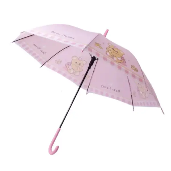 Зонтик детский трость полуавтомат 94 см Розовый (HP-23-11P)