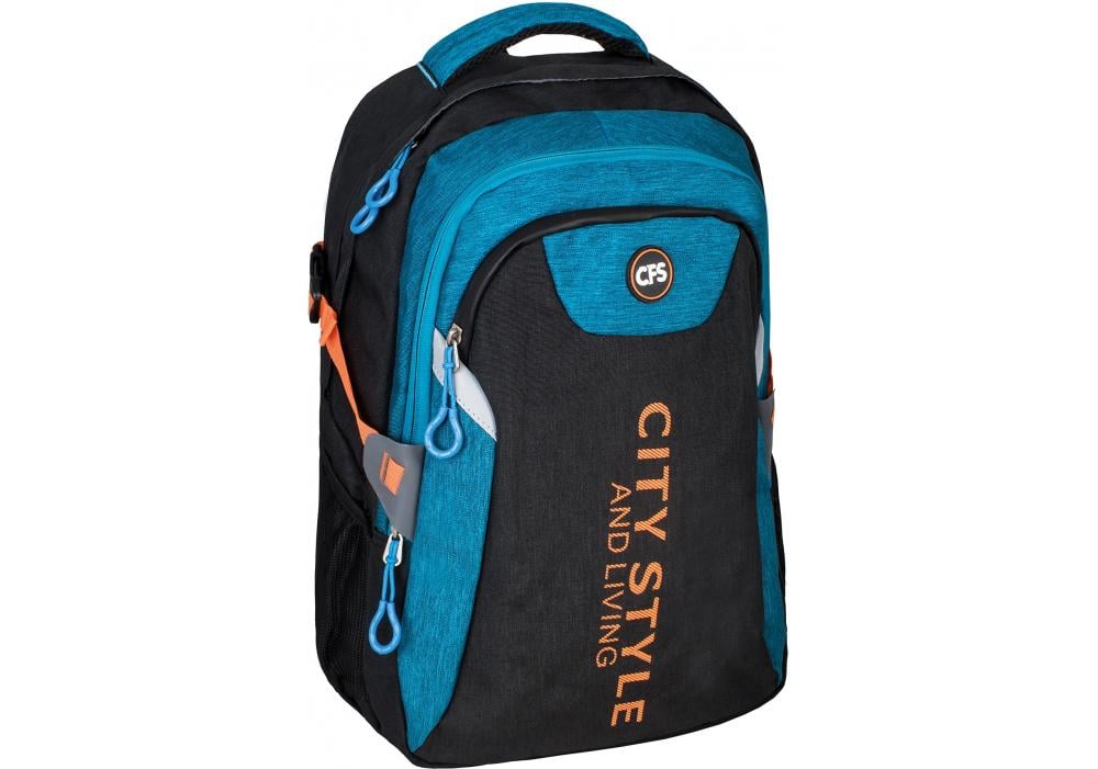 Рюкзак молодежный Cool For School Черный/Синий (CF86234)