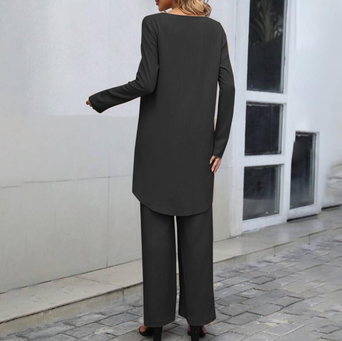 Костюм брючний жіночий Чорний (29095222) - фото 2 Костюм брючний жіночий Чорний (29095222) - фото 2