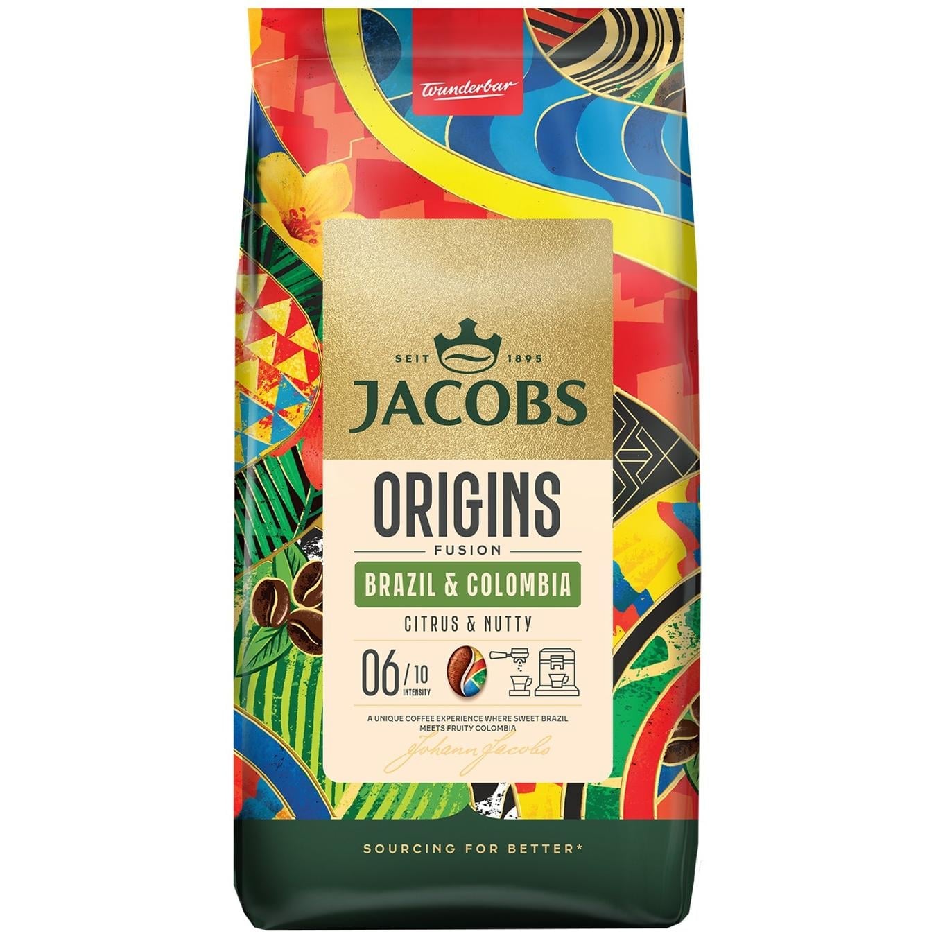 Кава в зернах Jacobs South America Blend 1 кг (jac1007)