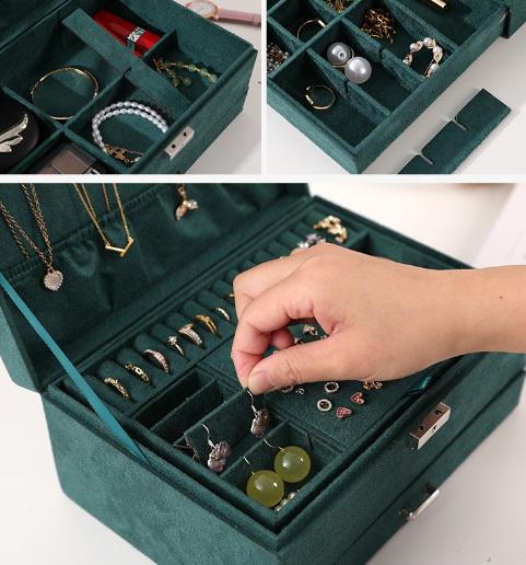 Органайзер для біжутерії та прикрас 15022 11,5х17х24,5 см Зелений (5002600) - фото 7 Органайзер для біжутерії та прикрас 15022 11,5х17х24,5 см Зелений (5002600) - фото 7